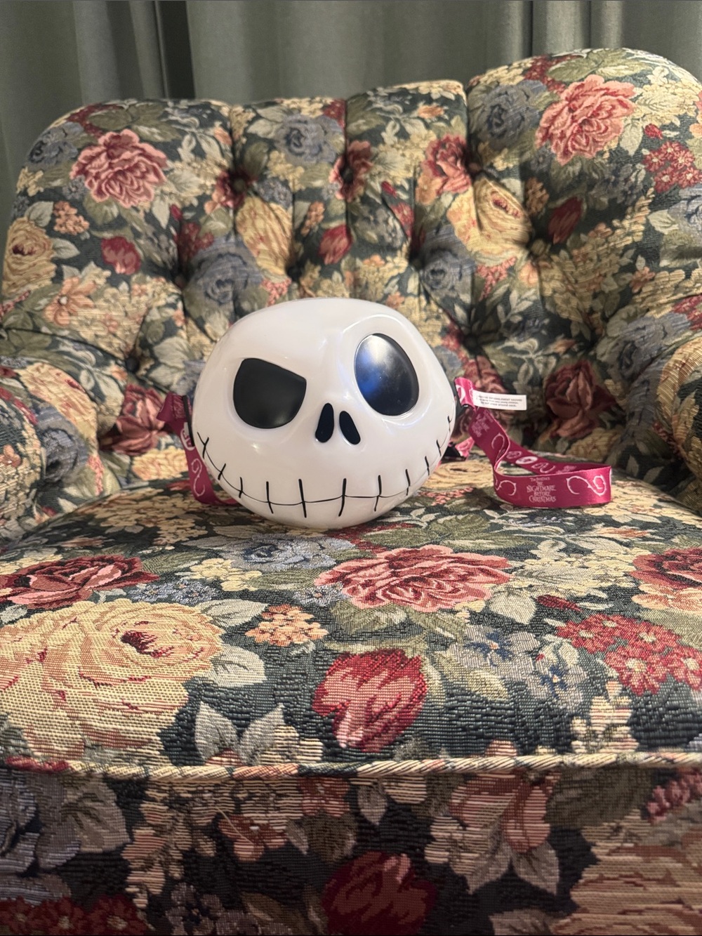 Disneyland Jack Skellington Nightmare Skull LED - White - popcorn bucket